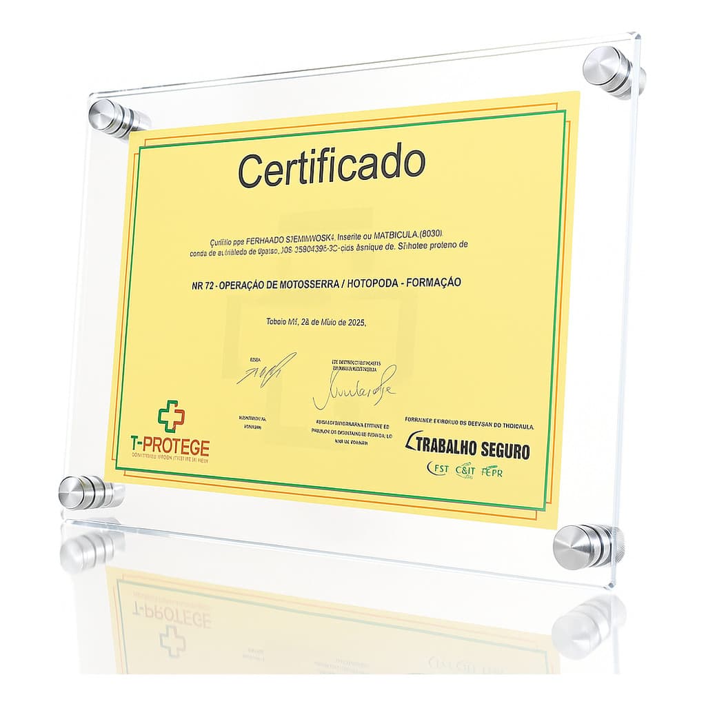 Moldura Para Alvará  Certificado Diploma - A4 Ou Officio - Transparente