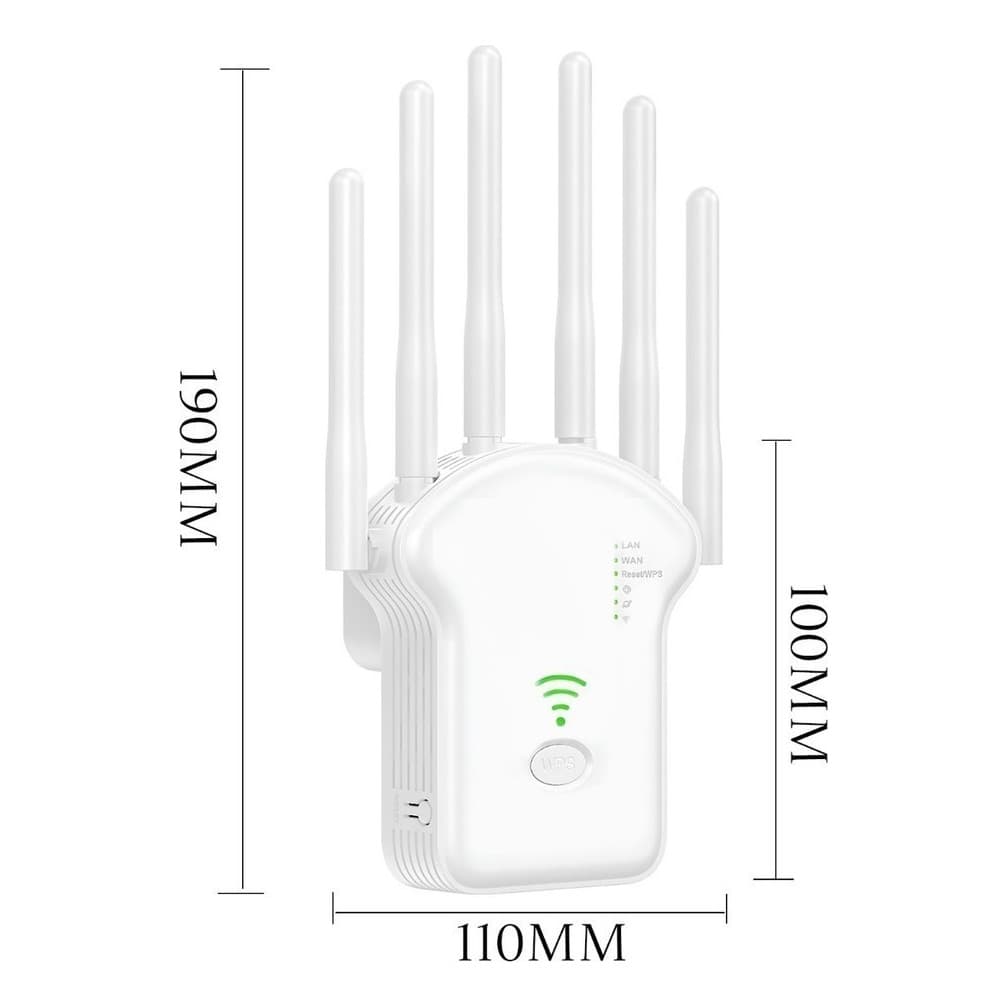 Repetidor De Sinal Wi-fi Roteador Wireless 6 Antenas