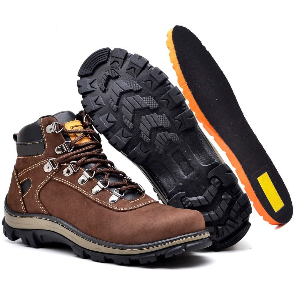 Coturno Masculino Caterpillar 100% Couro Legítimo X1 Queima de Estoque