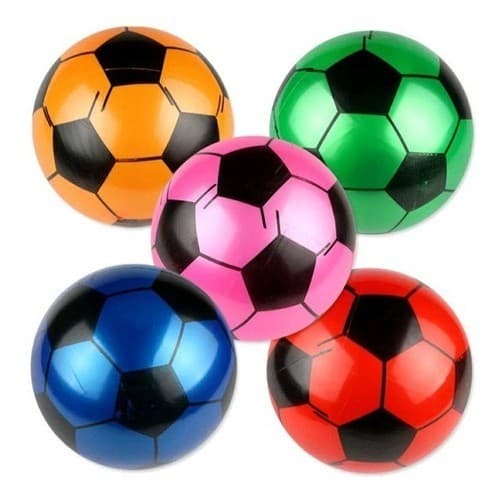 5 Bola De Futebol Vinil 22cm Cores Mistas diversão