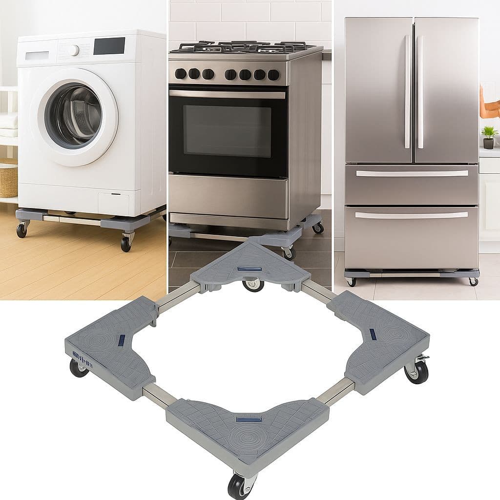 Suporte De Geladeira Fogão E Máquina De Lavar Aço Inox 360