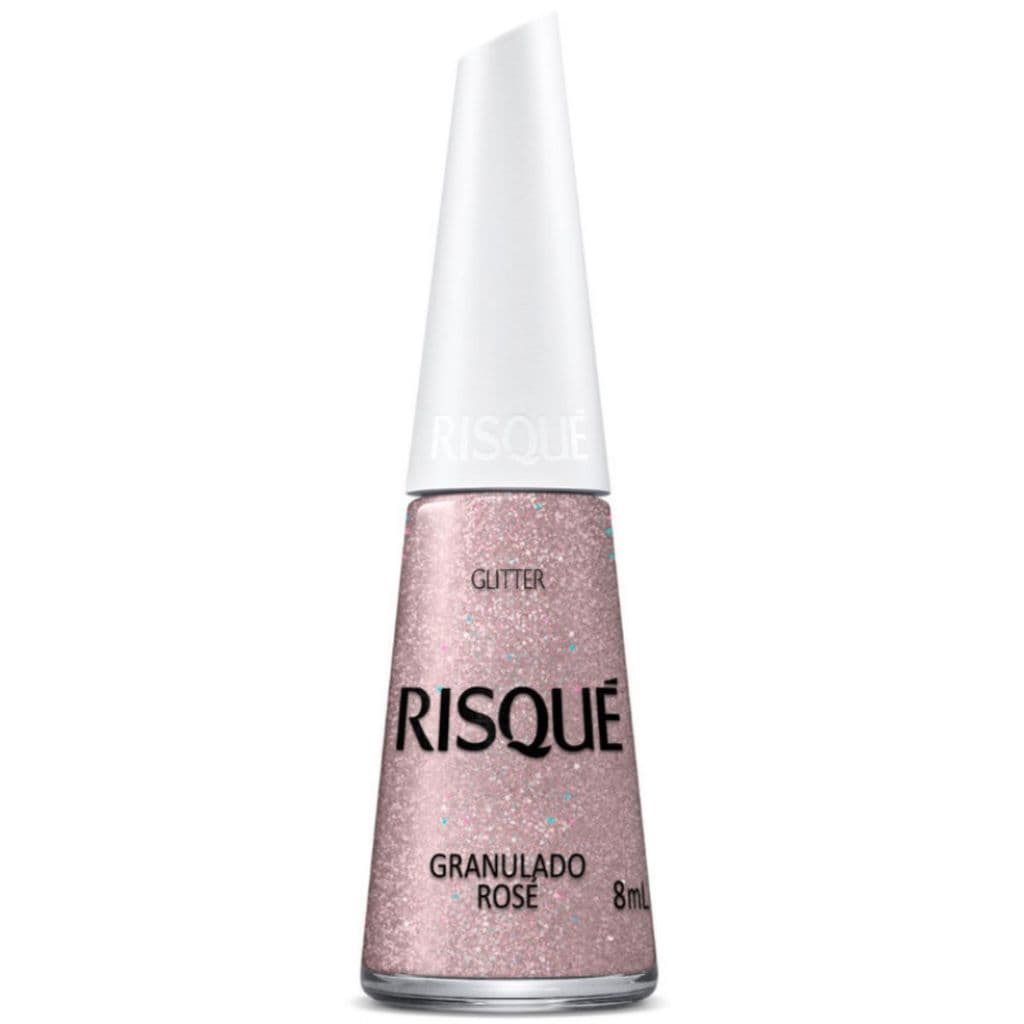 Esmalte Granulado Rosa 8ml - Brilho e Durabilidade
