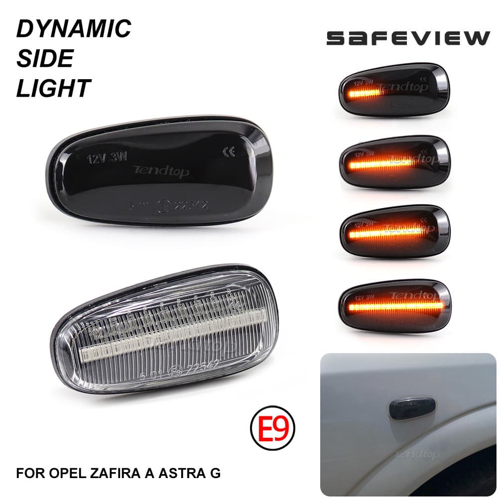 LED Dinâmico Sinal De Volta Marcador Lateral Luz Pisca Sequencial Para Opel Zafira A 1999-2005 Astra G 1998-2009