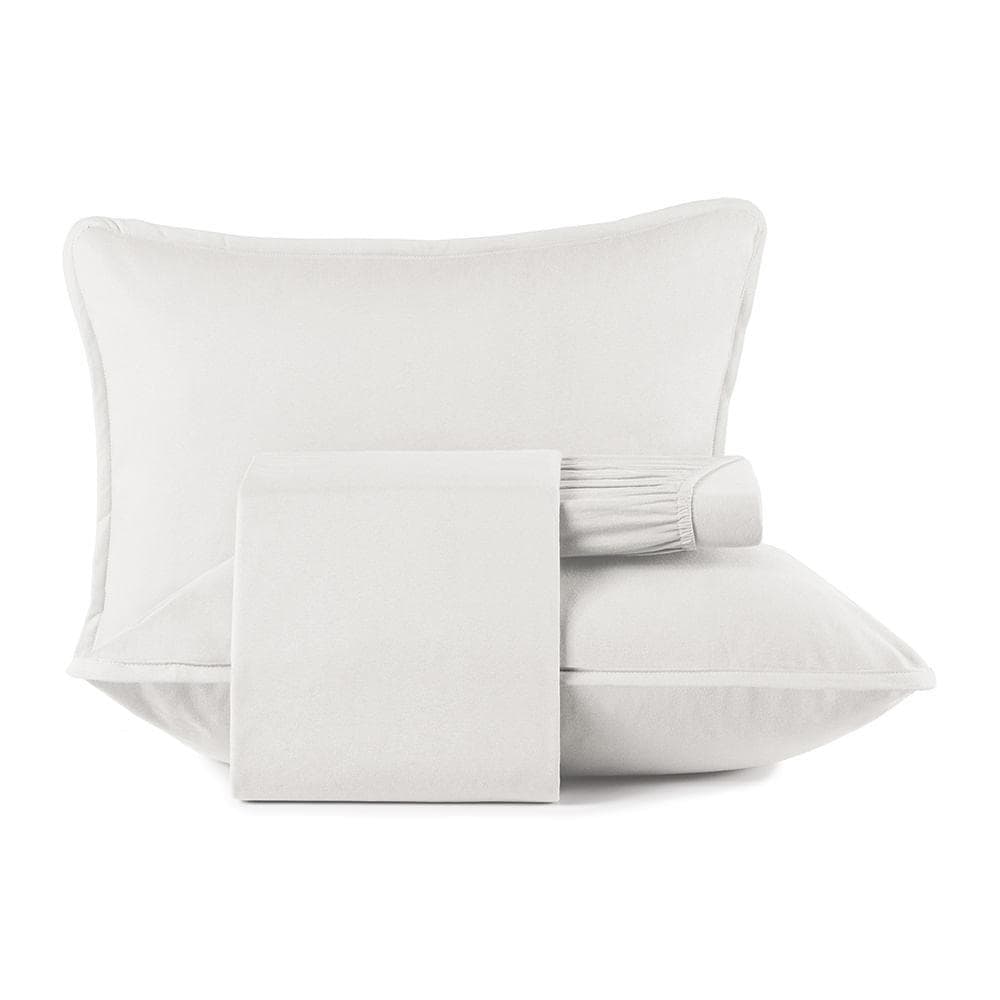 Jogo de Cama Casal 4 Peças Altenburg Malha Fio Penteado Branco