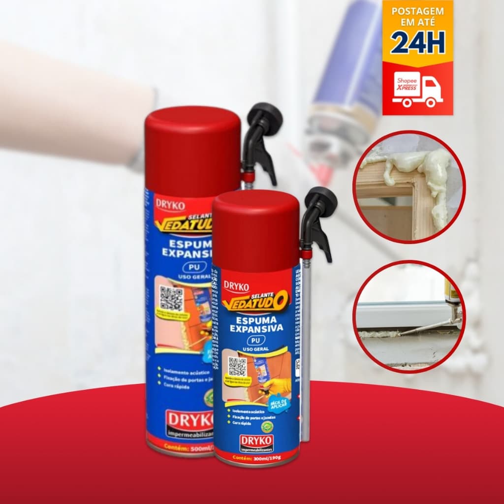 Espuma Expansiva 500ml selante De Pu Poliuretano - Dryko