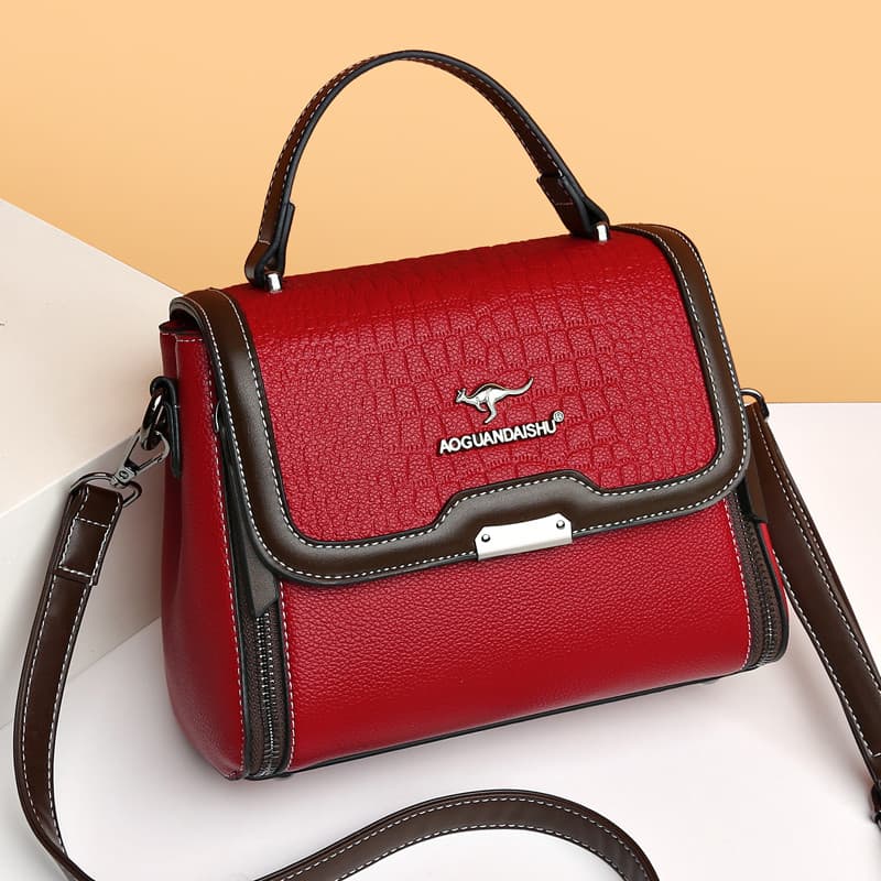 Marca de couro genuíno bolsa feminina Casual saco do mensageiro 2026 novo estilo moda All-Match bolsa de ombro mãe de me