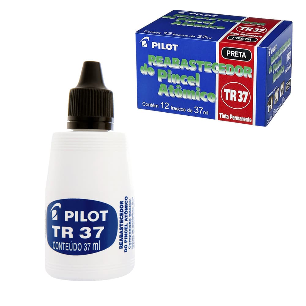 Tinta Reabastecedora Refil Pincel Atômico 37ml Preto Pilot