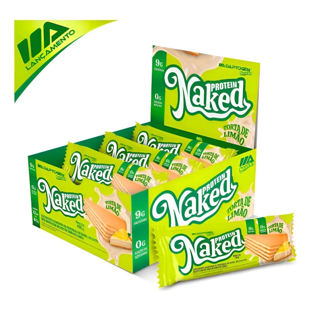 Naked Protein Torta de Limão 40g– Caixa com 12 Unidades