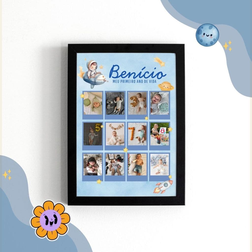 Quadro Personalizado Maternidade Envio Imediato Moldura em MDF Quarto do bebê