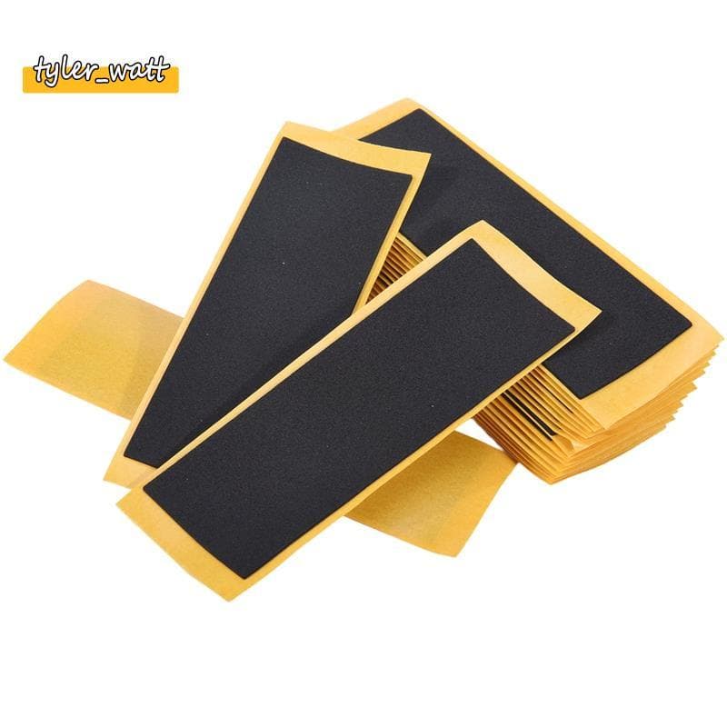 20 Pçs/Lote Preto Fingerboard Deck Fita Sem Cortes Adesivos Adesiva De Espuma Preta 38mm X 110mm