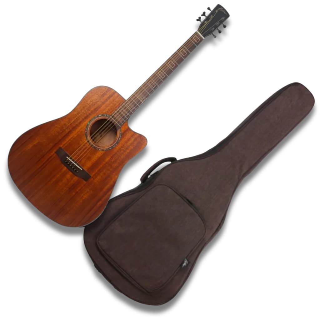 Violão Aço Elétrico Provenance Folk Cutway Mahogany Fosco + Bag Zellmer