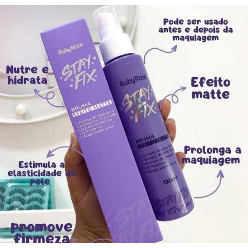 Bruma Fixadora Facial Efeito Matte – Stay Fix By Ruby Rose (120ml) Envio Rápido e Seguro