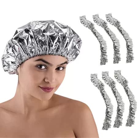 Touca Metalizada Para Banho De Creme Mechas Luzes C/ 6 unidades Santa Clara