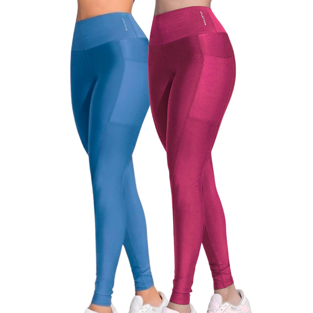 Kit 2 Legging Com Bolso Fitness Feminino Atletyca 2