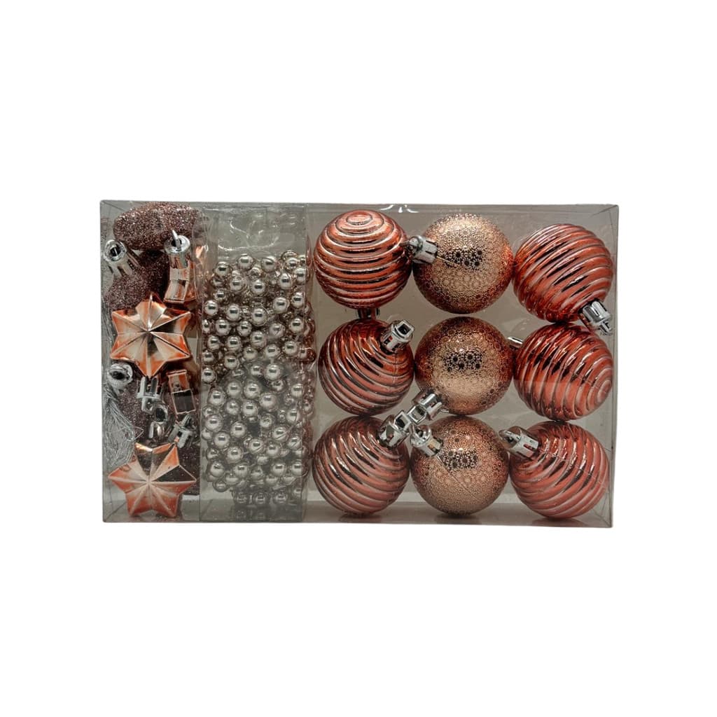 KIT DE ENFEITE PARA ARVORE DE NATAL BRONZE 4CM