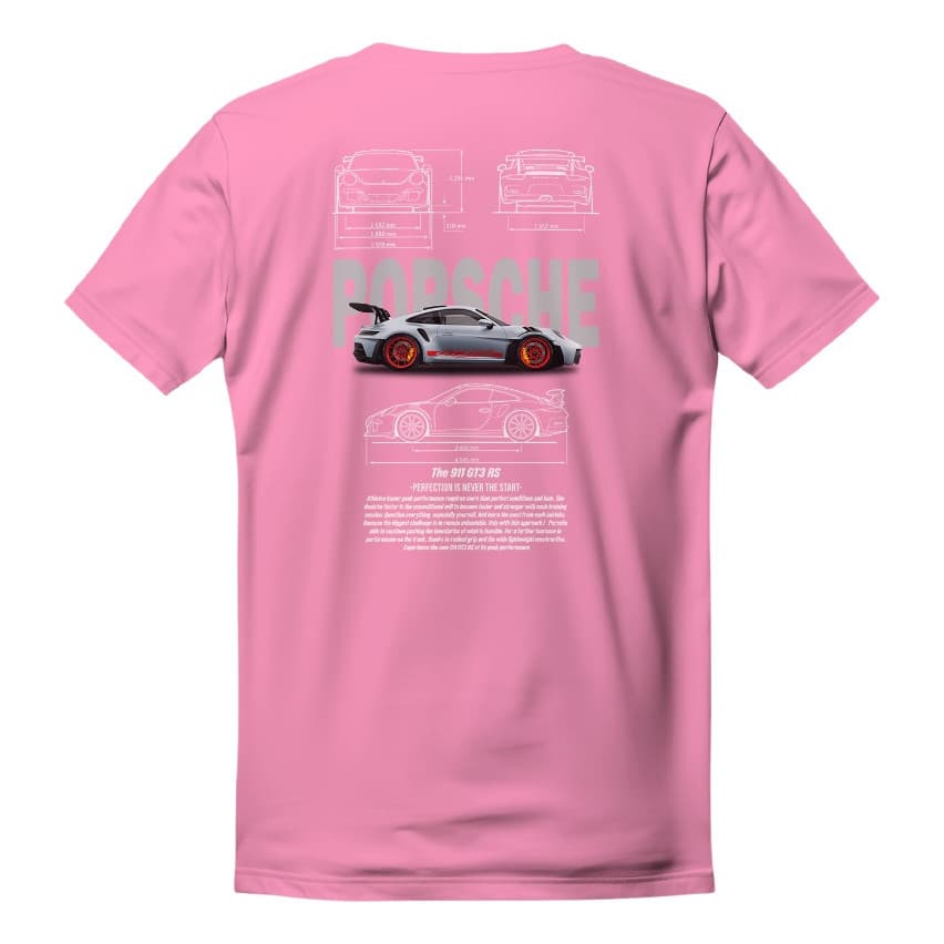 Camiseta Casual Camisa Porsche Gt3 Rs Gearhead Unissex Carro