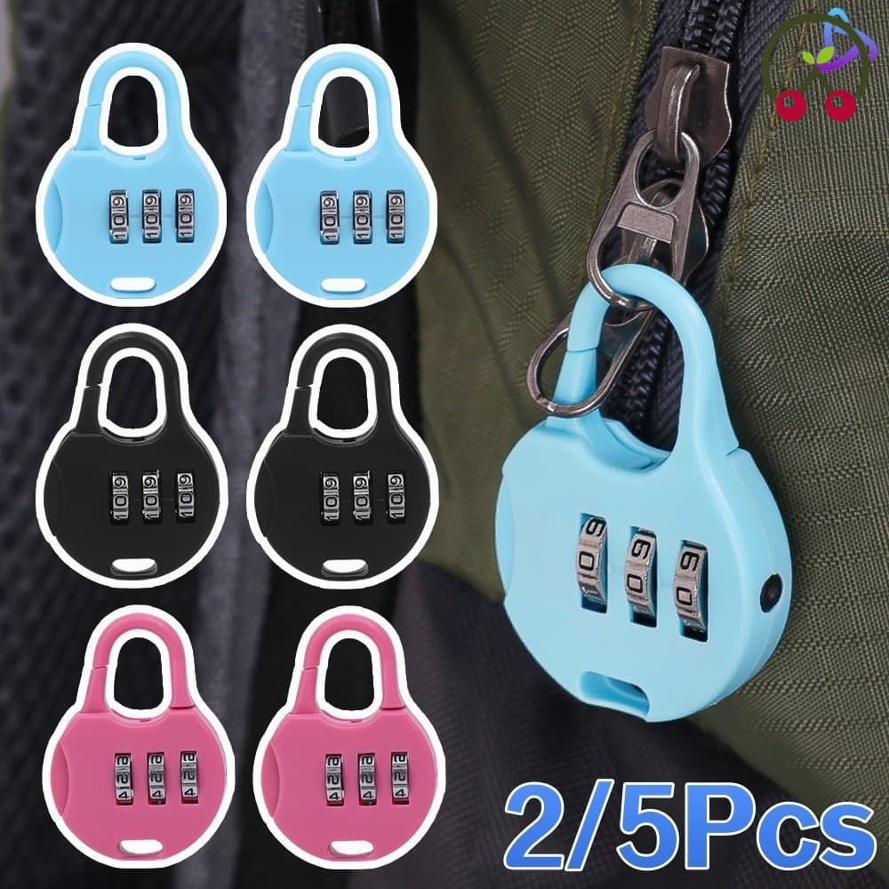 2/5 Pçs Personalizado Seguro Estável Bagagem Mochila Cadeado-3 Dígitos Elegante Colorido Casa Gaveta Armário Senha Combi