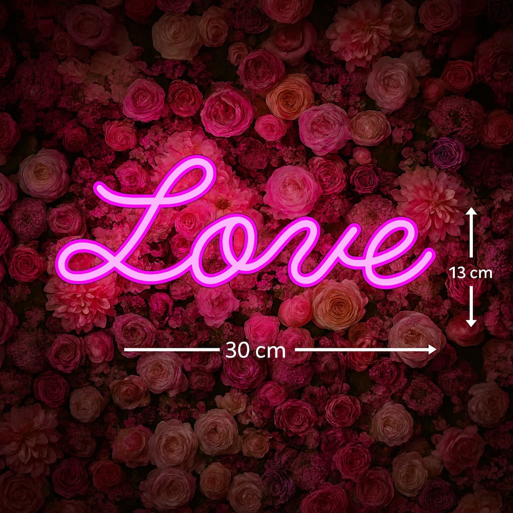 Letreiro Neon LOVE Base Impressão 3D Bivolt