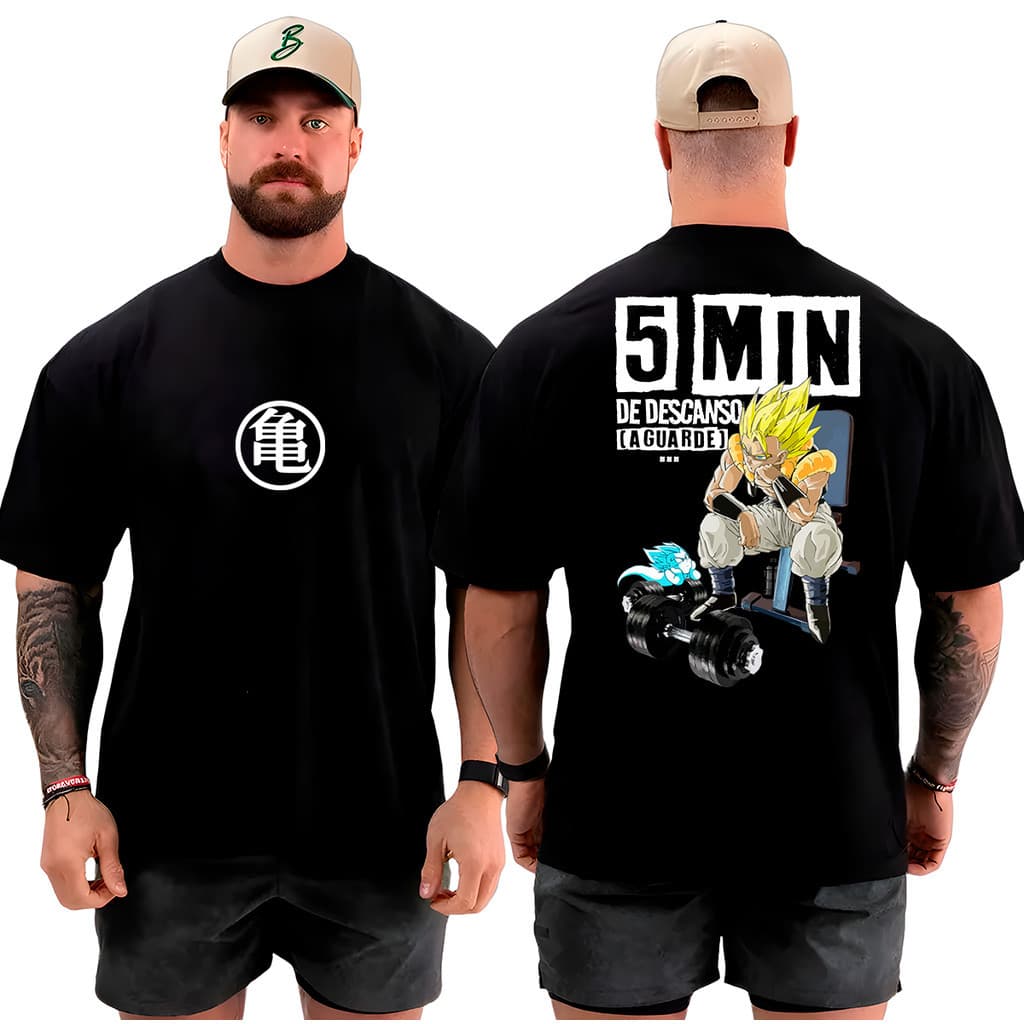 Camiseta Camisa Oversized Academia Descanso Musculação Streetwear Bodybuilder Maromba 100% Algodão