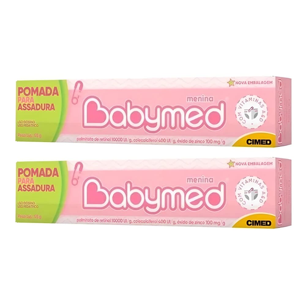 2un Pomada Babymed Rosa Menina 45g - CIMED
