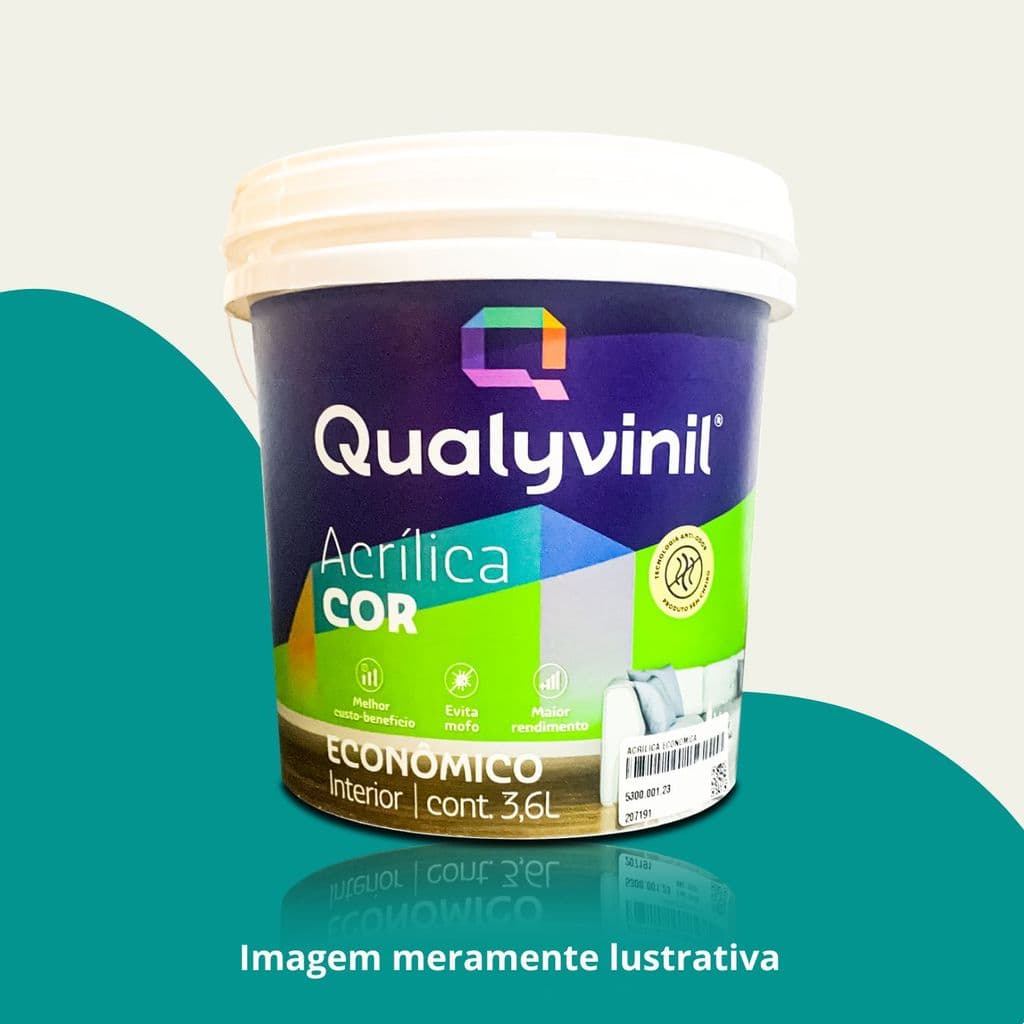 Tinta para Parede Acrílica Economica 3,6 Litros Qualyvinil