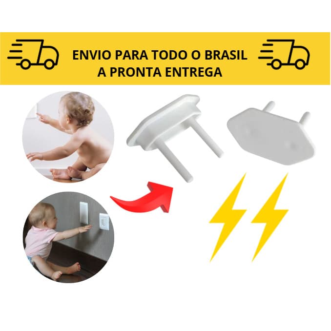 Kit Completo Protetor de Tomada Bebê Segurança Contra Choque Elétrico Kit 24