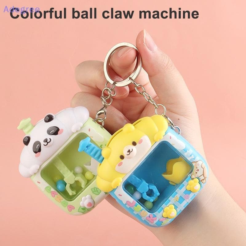 Adegree Design Criativo Captura Bola Máquina Chaveiro Diversão Pequena Casa Guindaste Pingente Bonito Mochila Decoração