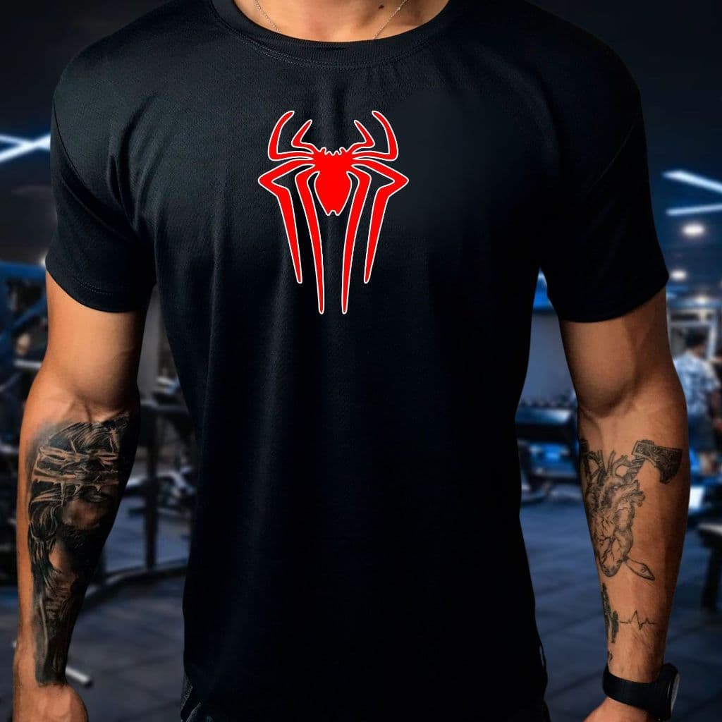 Camisa Dry Fit Masculina Camiseta Modelo Aranha Academia Corrida CrossFit Ideal Treinos Intensos