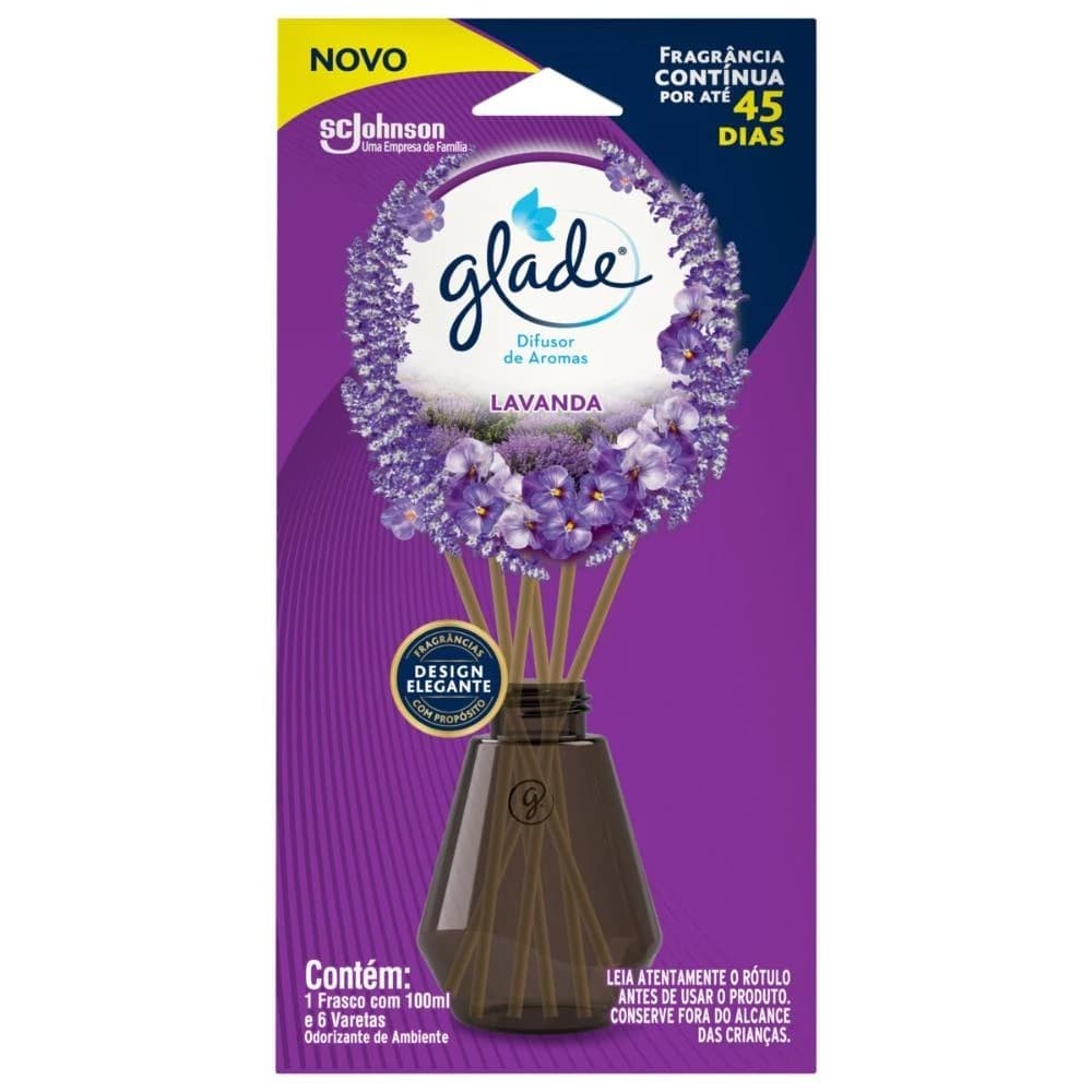 Difusor Glade 100ml Lavanda com 6 Varetas