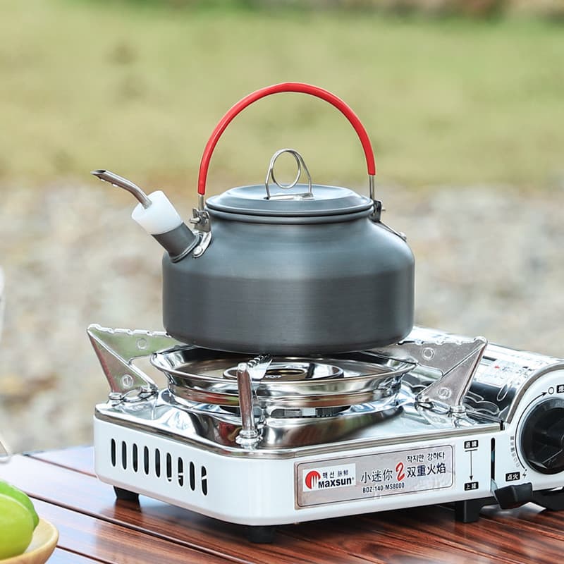 Pote de café ao ar livre conjunto de talheres ao ar livre pote panelas suprimentos acampamento bule água fervente 1.8L p