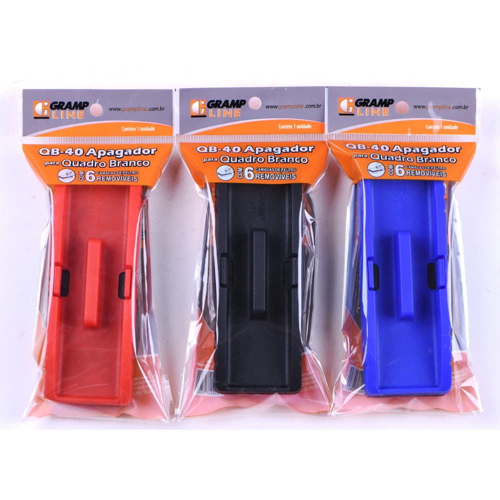 Apagador para Quadro Branco Gramp Line QB-40 6 Feltros