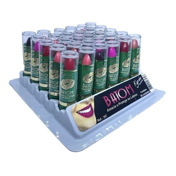 Batom Bastão Cremoso Kyrav - Box Com 30 Unidades