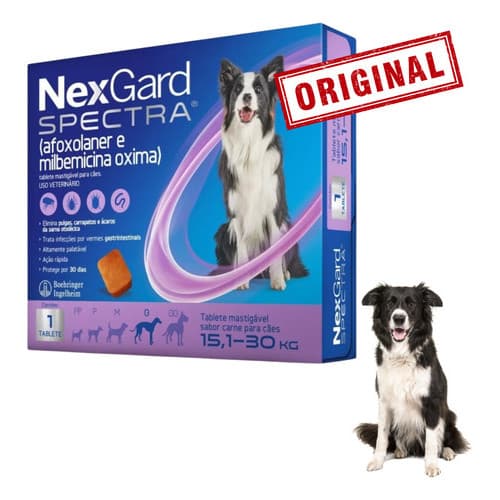 Nexgard Spectra Antipulga Cães 15,1 A 30kg 1 Tablet Original