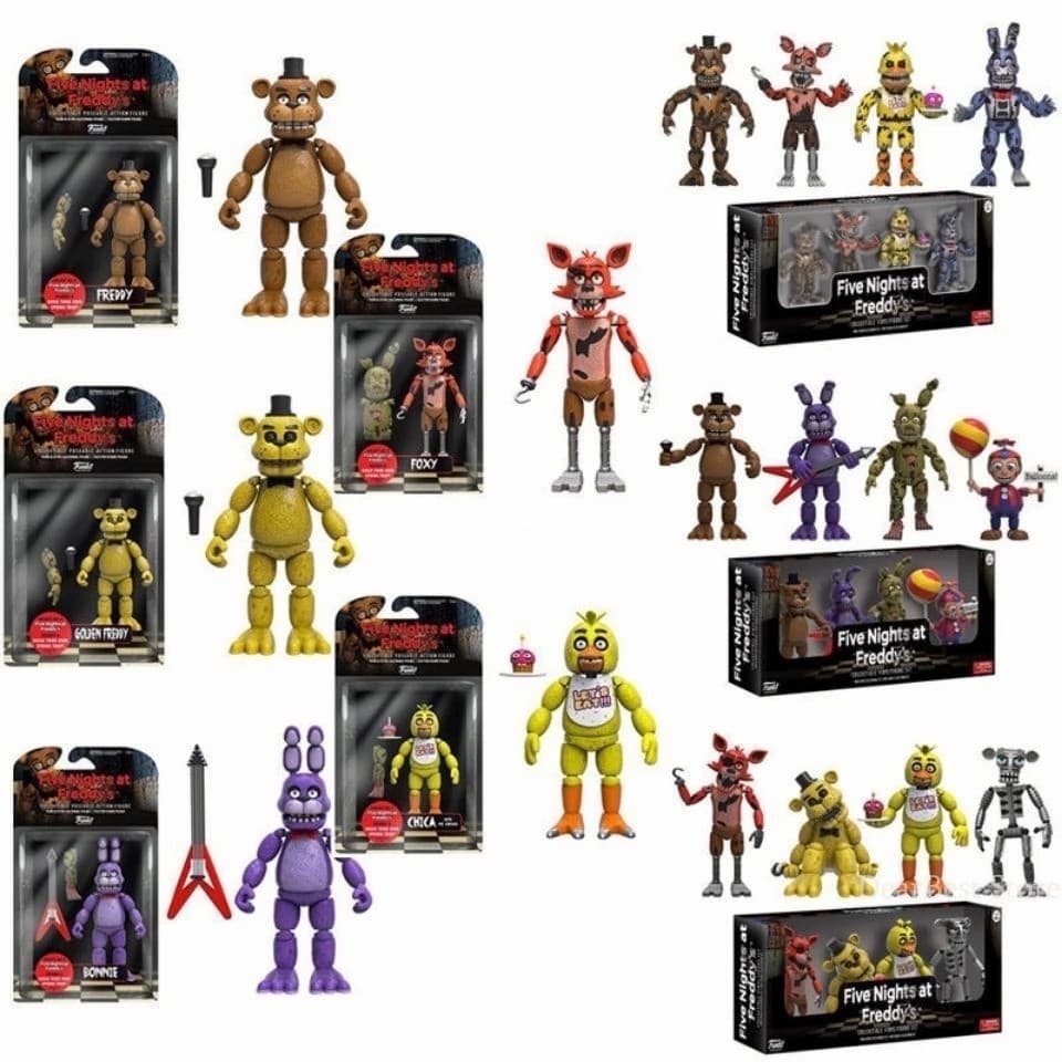 Boneco Destacável do Pesadelo de Freddy FNAF Bonnie Fox Chica Urso Modelo Brinquedo Presente para Crianças