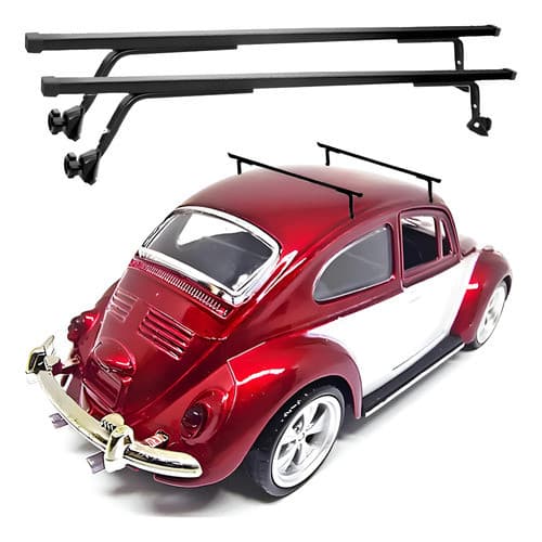 Rack De Teto Bagageiro Universal Com Calha Preto