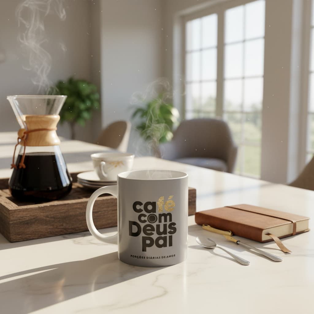 Caneca  Estampa Café Com Deus Pai 2026 / Presente