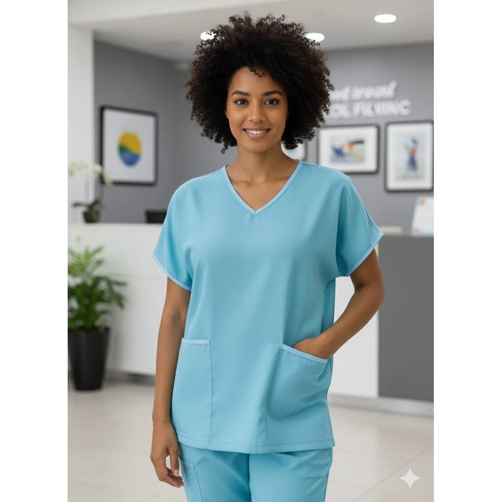 Scrubs Bata Blusa Uniforme Cuidadora Hospitalar Manga japonesa