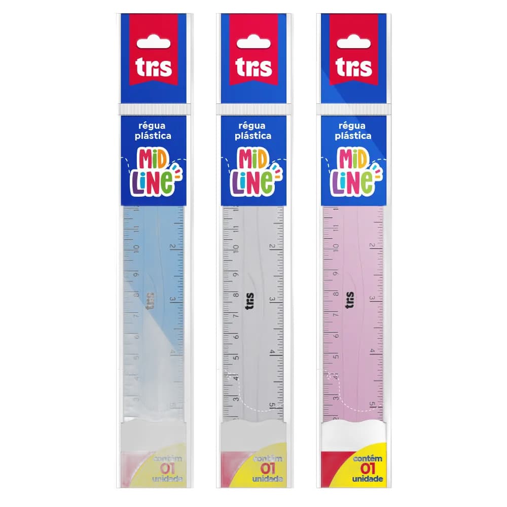 Mini Régua 15 Cm Plastica Tris