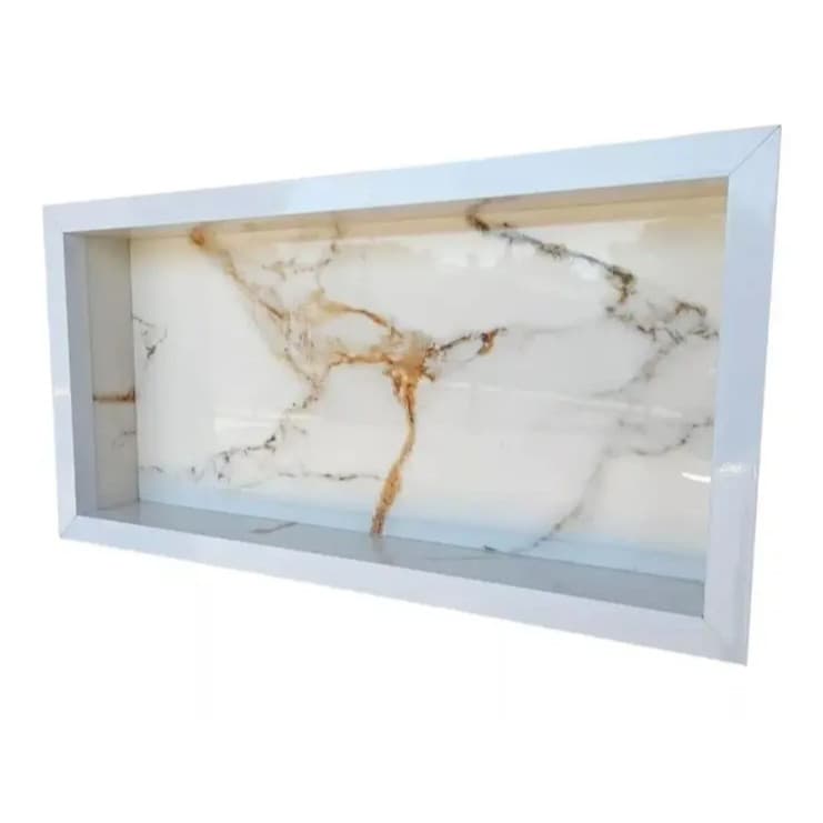 Nicho de Porcelanato 60x30cm para Banheiro - Embutir na Parede - Porta Shampoo - Envio Imediato