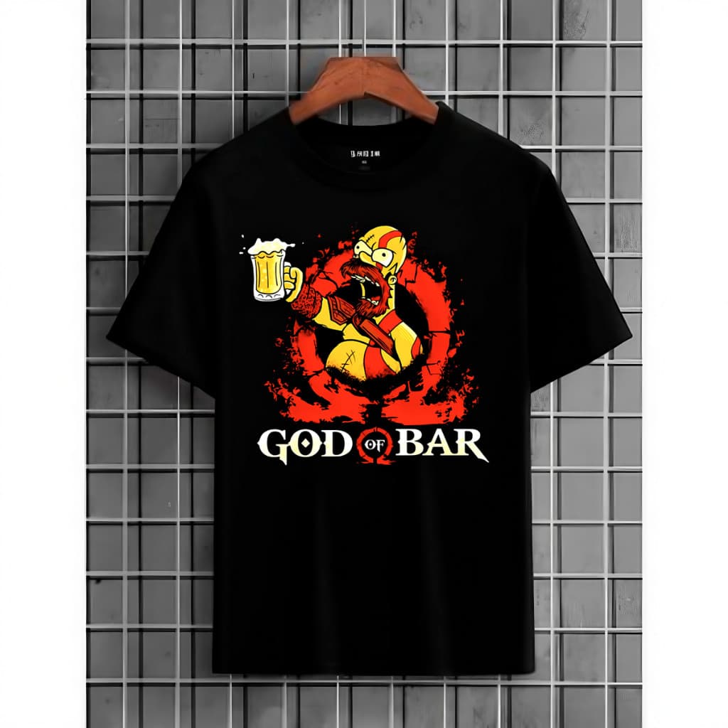 Camiseta Masculina Unissex em Algodão 100% Simpsons Camisa Básica Hip Hop