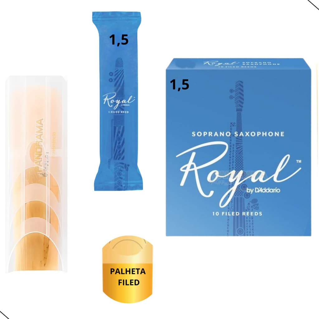 Palheta Sax Soprano Rico Royal  1.5