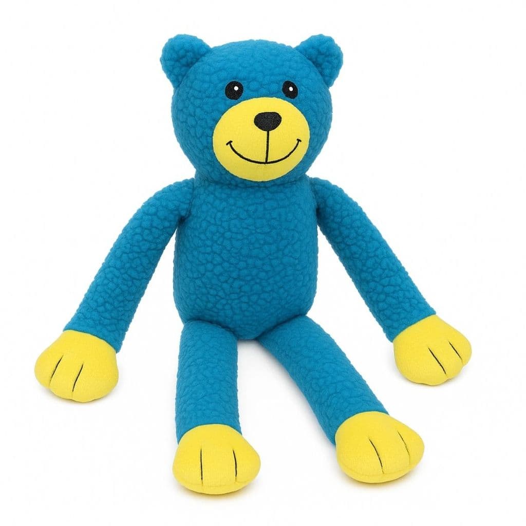 Brinquedo de Cachorro Grande Pelúcia Urso Mordedor Pet c/ Apito Som Barulho Bordado Interativo