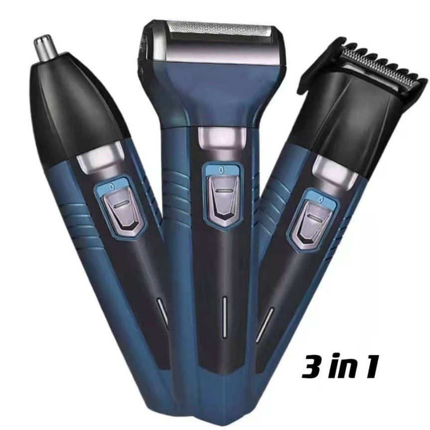 Máquina Barbear  3 Em 1 maquina Corte Cabelo Nariz Barba Pelos e Corpo barbeador