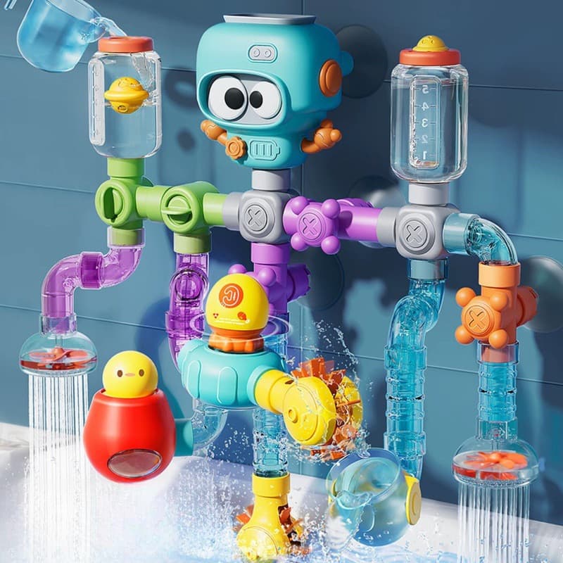 Banho De Banheiro Infantil , Brincando Com Água , Montagem De Tubos , Chuveiro De Bebê DIY , Brinquedos Masculinos E Fem