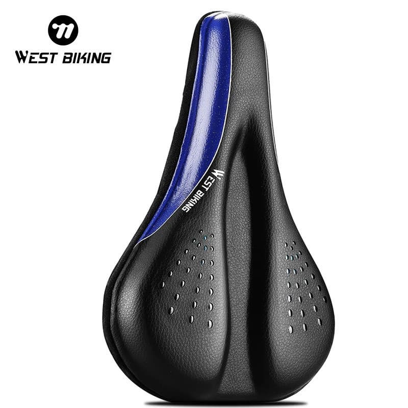 WEST BIKING Capa de Selim de Bicicleta em Gel Confortável com Espuma de Absorção de Choque, Couro Impermeável, Acessório