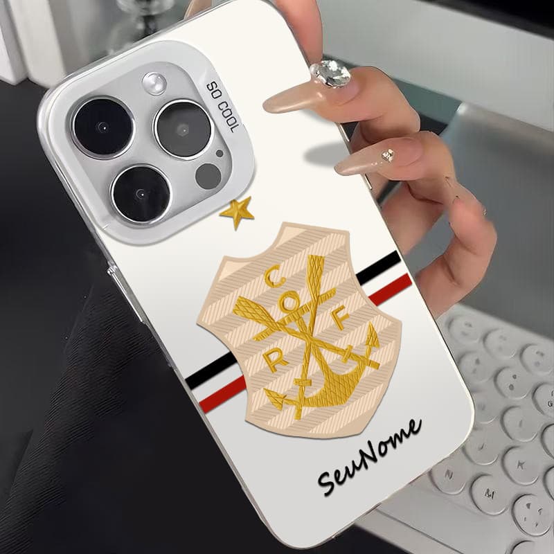 Capa de telefone Com Personalizada Nome competição de futebol Capinha Para iPhone 11 13 14 16 Pro Max X Xs 7 8 Plus Case