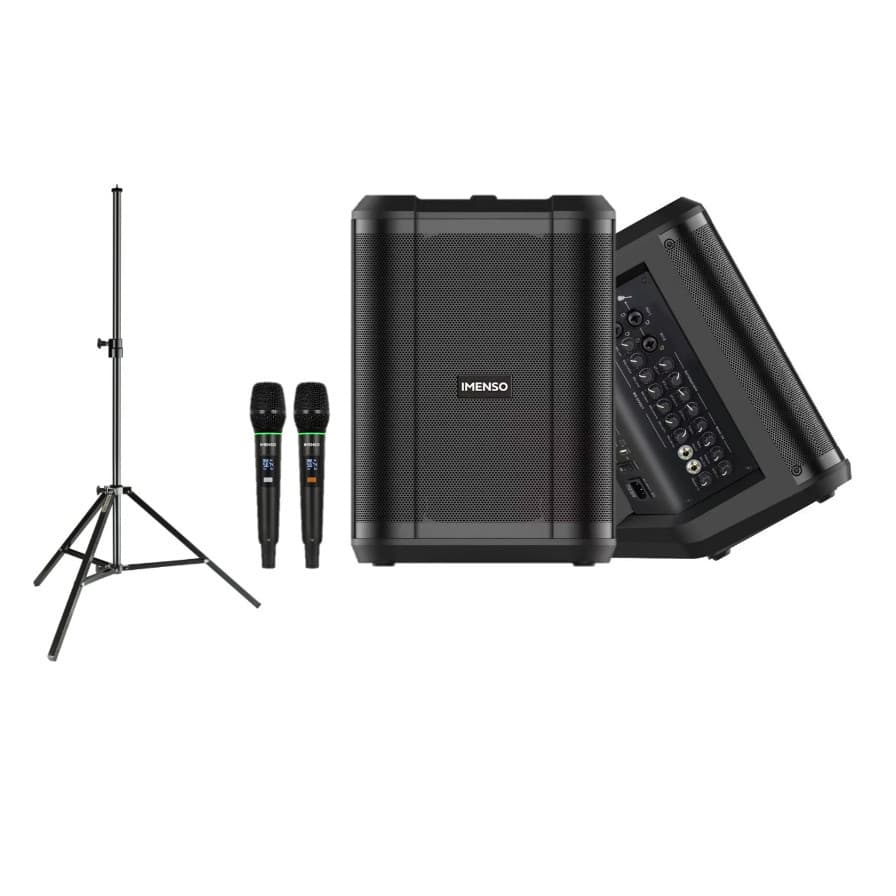 Caixa De Som X48M Imenso/studio 2 Mic + Suporte Tripé Preto