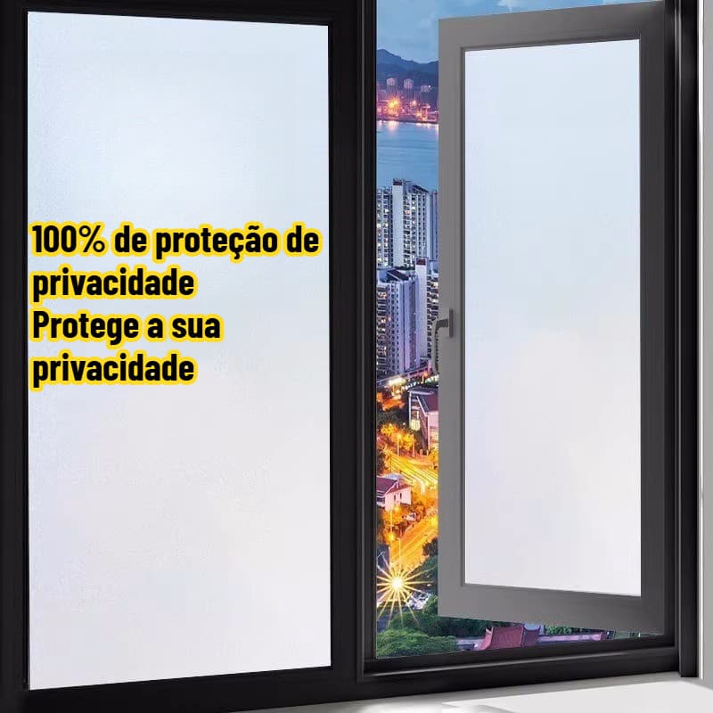 Filme fosco de jateamento de areia de 3m x 60cm (adequado para janelas de vidro/varanda/portas e janelas) - enquanto blo