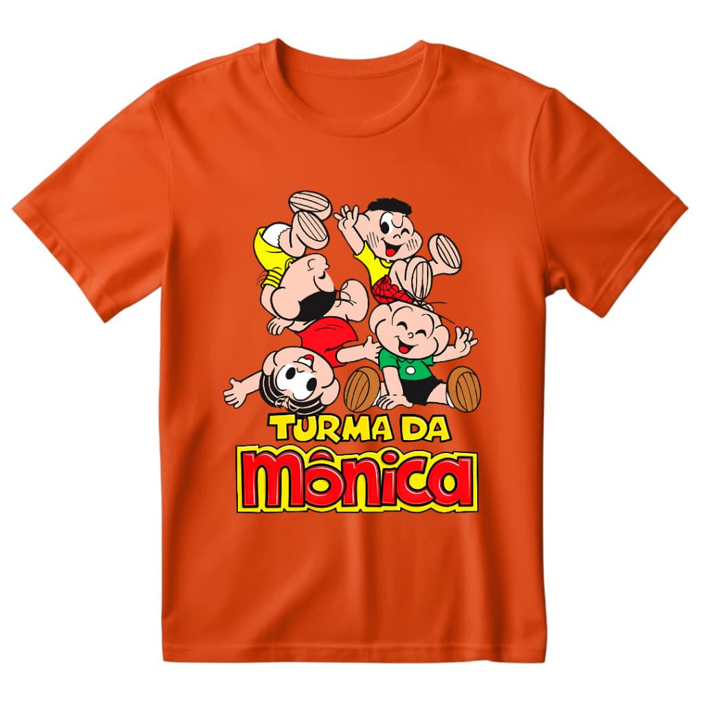 Camiseta Camisa Estampada Adulto e Infantil Turma Da Mônica 100% Algodão - Envio Rapido