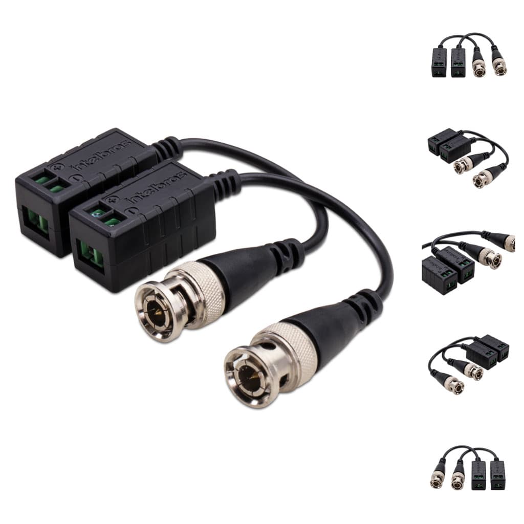 Par Balun Passivo de Vídeo VB 301 P Conector BNC RJ45 Ideal para Câmeras CFTV DVR AHD e TVI